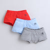 Red & Grey Boys Compact Cotton Trunks Pack of 3