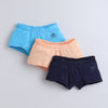 Navy & Blue Boys Compact Cotton Trunks Pack of 3
