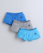 Bumzee Blue & Grey Trunks, Pack of 3, Compact Cotton