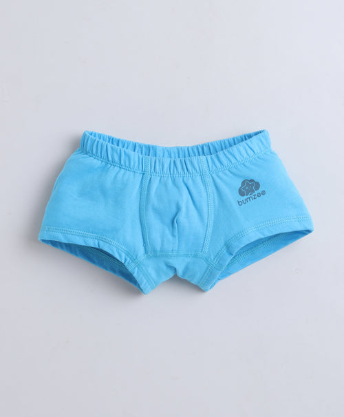 Blue & Grey Boys Compact Cotton Trunks Pack of 3