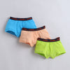 Orange & Blue Boys Compact Cotton Trunks Pack of 3