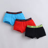 Red & Black Boys Compact Cotton Trunks Pack of 3