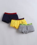 Bumzee Grey & Yellow Trunks, Pack of 3, Compact Cotton