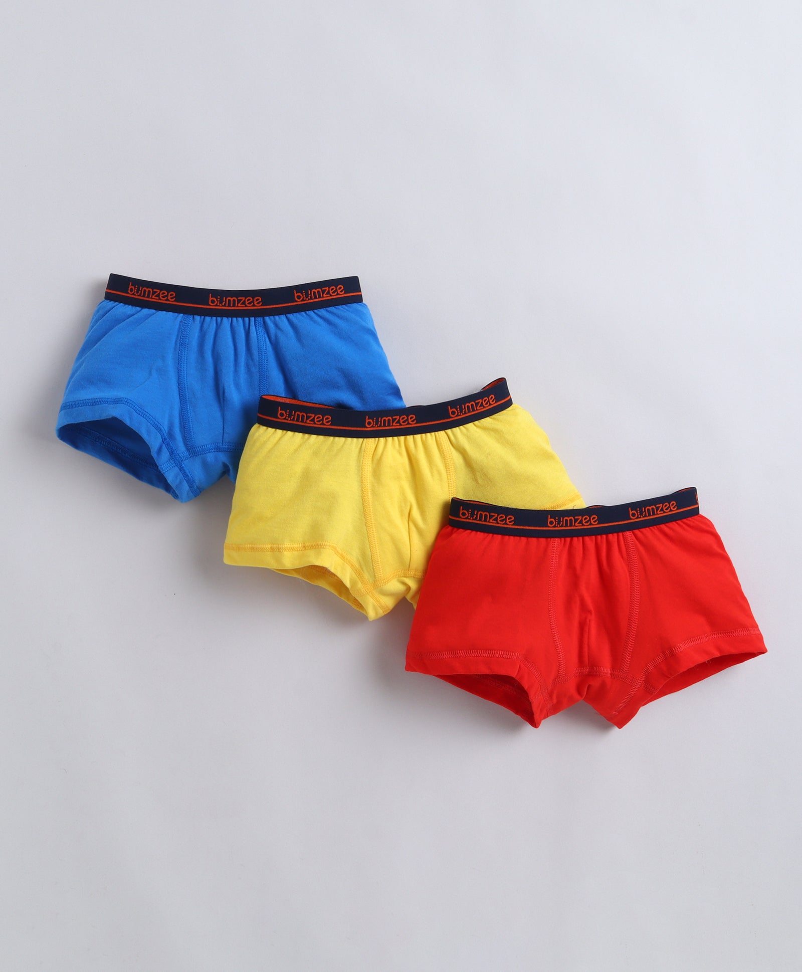 Red & Yellow Boys Compact Cotton Trunks Pack of 3