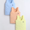 Boys Sleeveless Vest Yellow & Sky Blue Pack of 3