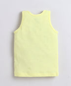Bumzee Yellow & Sky Blue Vest, Pack of 3, Sleeveless, Compact Cotton