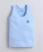 Bumzee Yellow & Sky Blue Vest, Pack of 3, Sleeveless, Compact Cotton