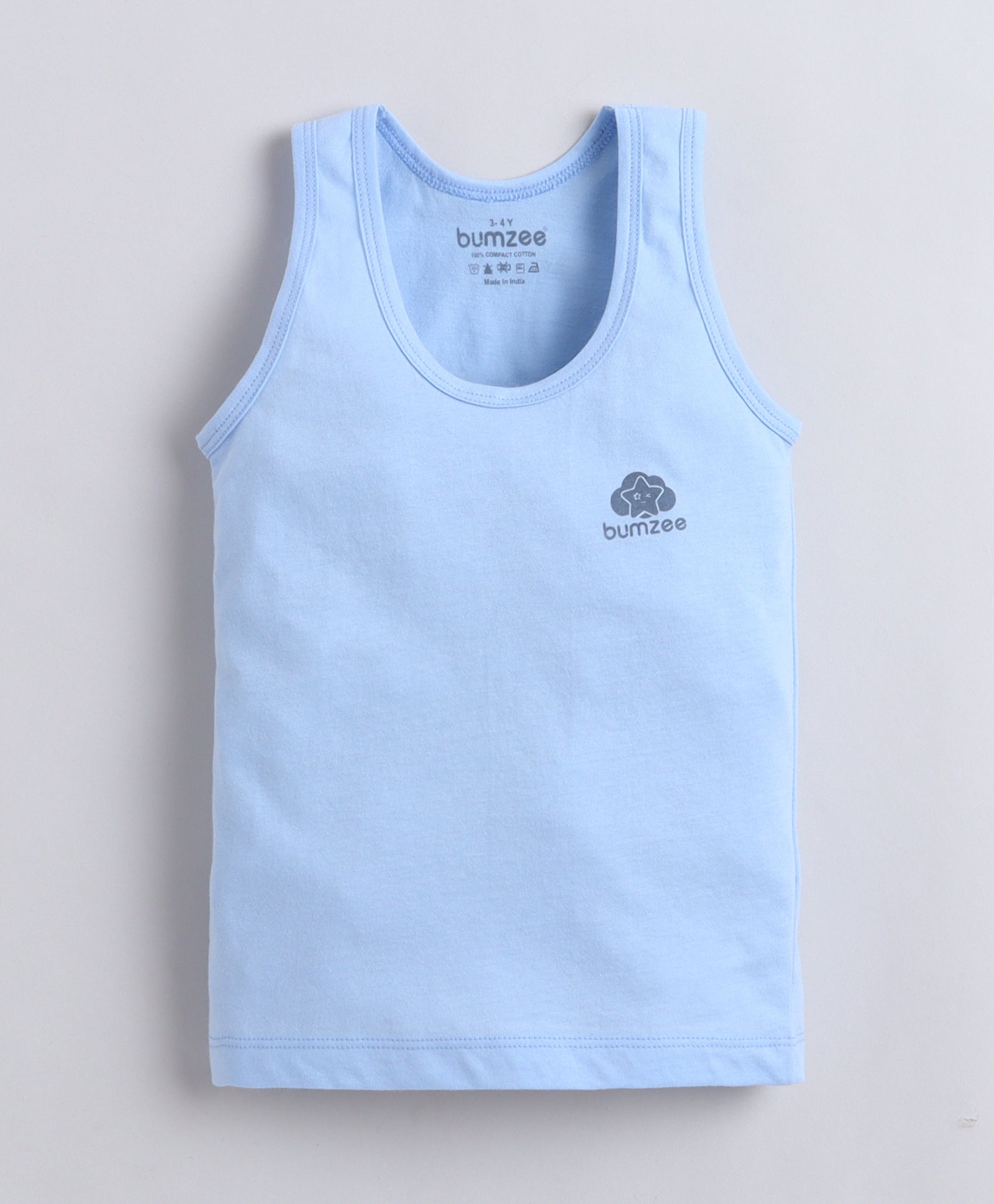 Boys Sleeveless Vest Yellow & Sky Blue Pack of 3