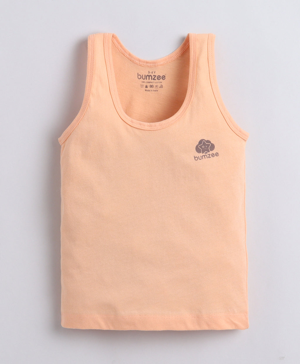 Bumzee Yellow & Sky Blue Vest, Pack of 3, Sleeveless, Compact Cotton