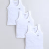 Boys Sleeveless Vest White Pack of 3