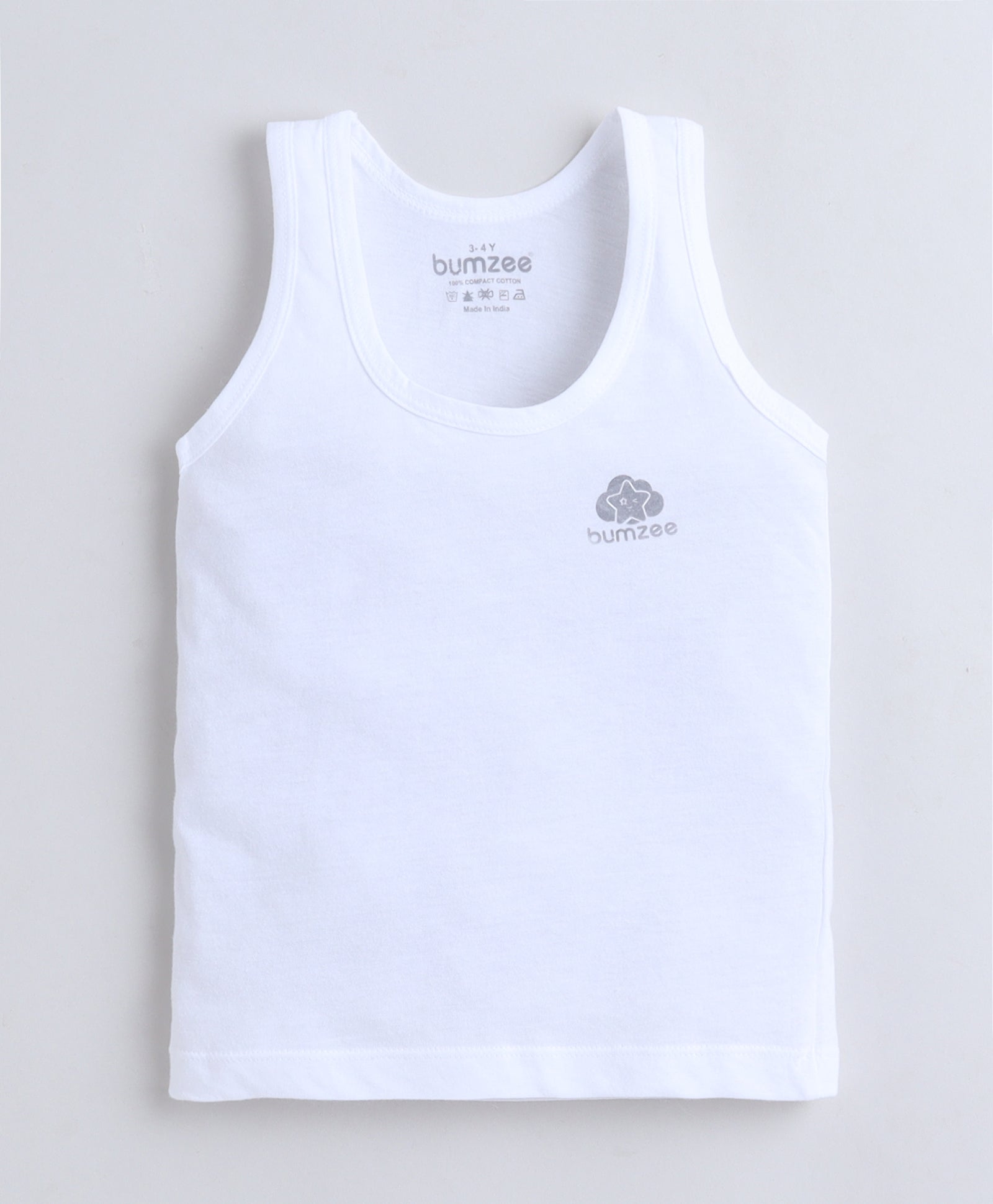 Boys Sleeveless Vest White Pack of 3