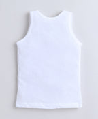 Bumzee White Vest, Pack of 3, Sleeveless, Compact Cotton (Style Peb11391)