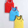 Boys Sleeveless Vest Red & Blue Pack of 3