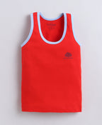 Bumzee Red & Blue Vest, Pack of 3, Sleeveless, Compact Cotton