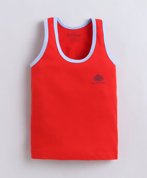 Boys Sleeveless Vest Red & Blue Pack of 3