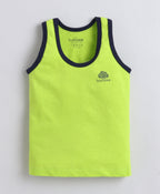 Bumzee Blue & Green Vest, Pack of 3, Sleeveless, Compact Cotton