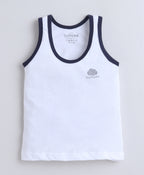 Bumzee White Vest, Pack of 3, Sleeveless, Compact Cotton (Style Peb11395)