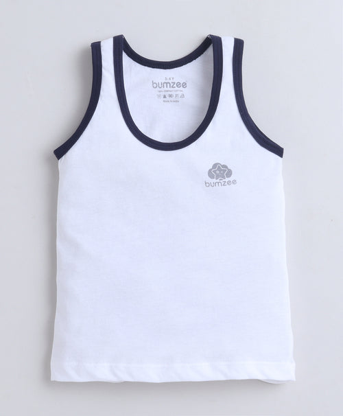 Boys Sleeveless Vest White Pack of 3
