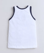 Bumzee White Vest, Pack of 3, Sleeveless, Compact Cotton (Style Peb11395)