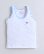 Bumzee White Vest, Pack of 3, Sleeveless, Compact Cotton (Style Peb11395)