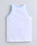 Bumzee White Vest, Pack of 3, Sleeveless, Compact Cotton (Style Peb11395)