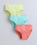 Bumzee Yellow & Peach Panties, Pack of 3, Compact Cotton