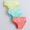 Yellow & Peach Girls Compact Cotton Panties Pack of 3