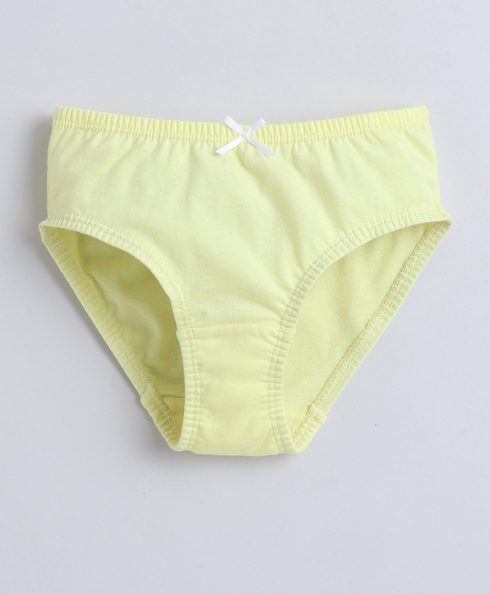 Yellow & Peach Girls Compact Cotton Panties Pack of 3