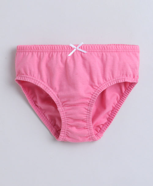 Girls 100% Compact Cotton Solid Panties for Everyday Comfort - Navy & Pink