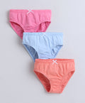 Bumzee Pink & Sky Blue Panties, Pack of 3, Compact Cotton (Style Peb11398)