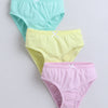 Yellow & Lilac Girls Compact Cotton Panties Pack of 3