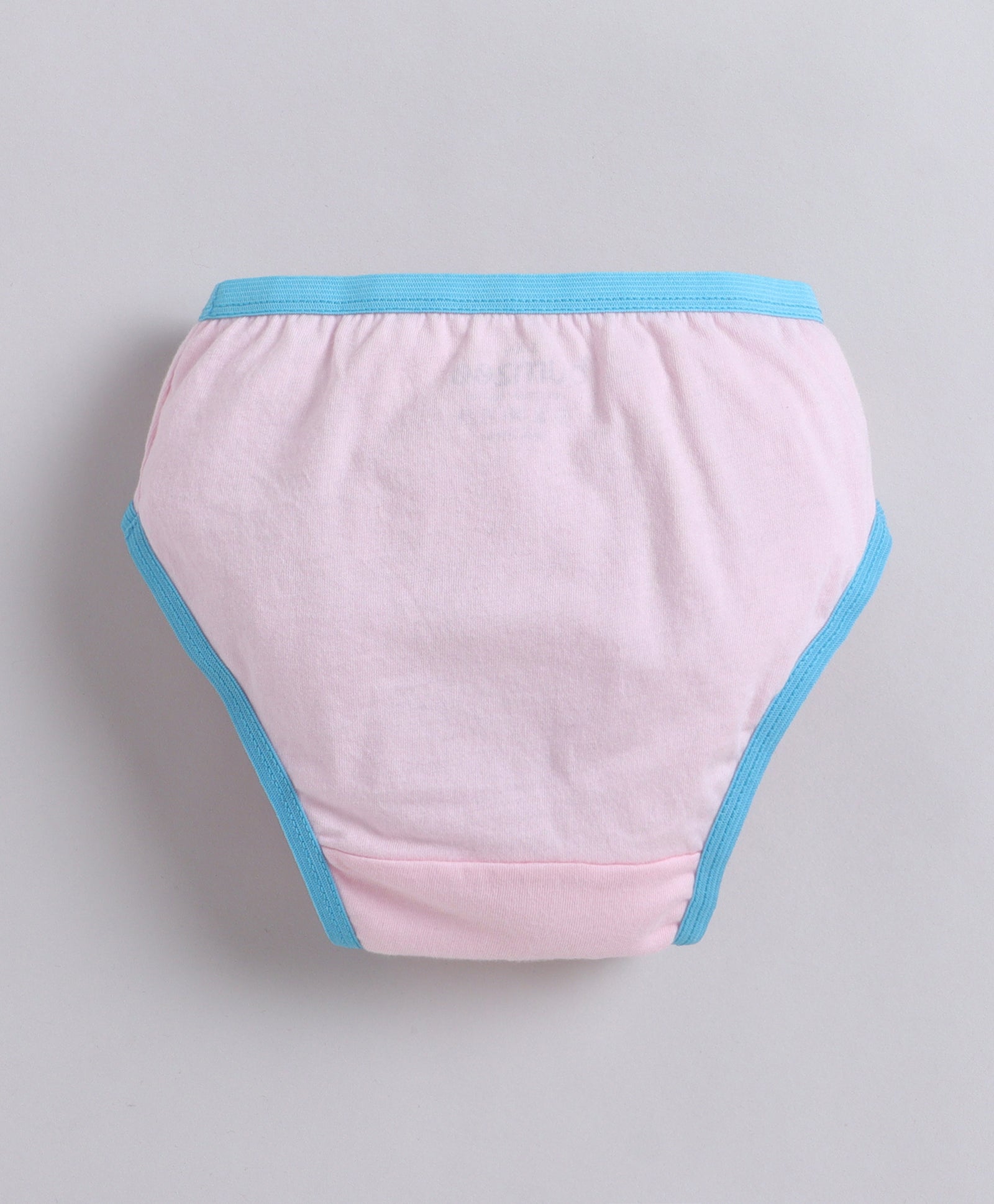 Pink & Sky Blue Girls Compact Cotton Panties Pack of 3