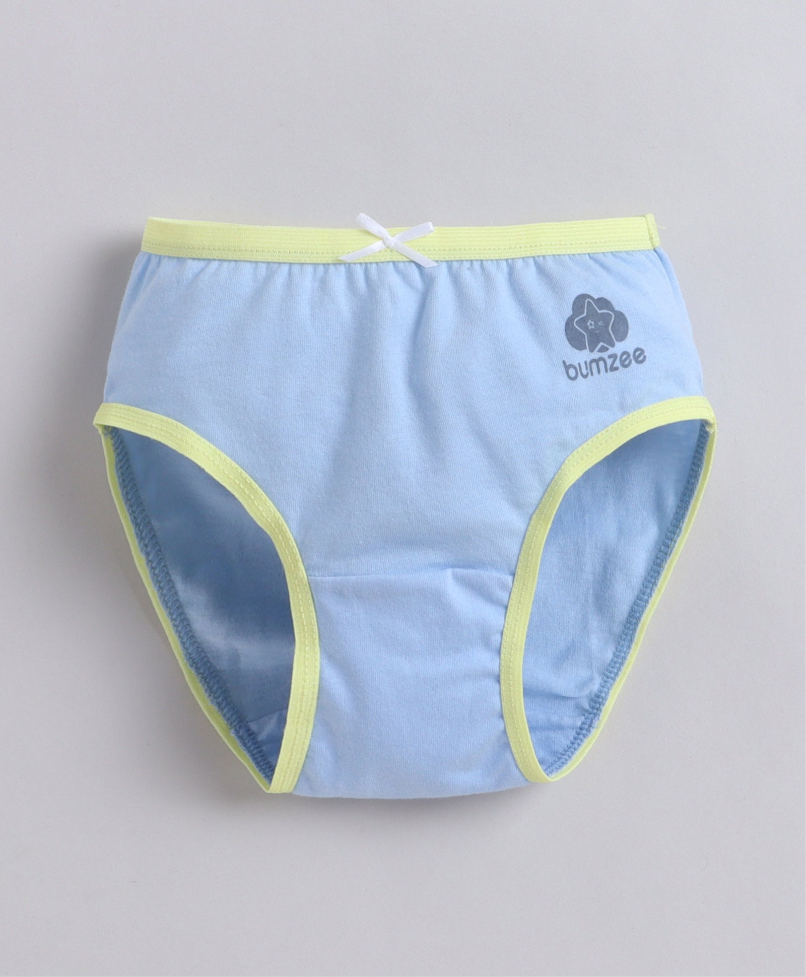 Pink & Sky Blue Girls Compact Cotton Panties Pack of 3