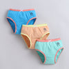 Orange & Blue Girls Compact Cotton Panties Pack of 3