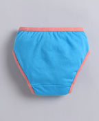 Bumzee Orange & Blue Panties, Pack of 3, Compact Cotton (Style Peb11403)