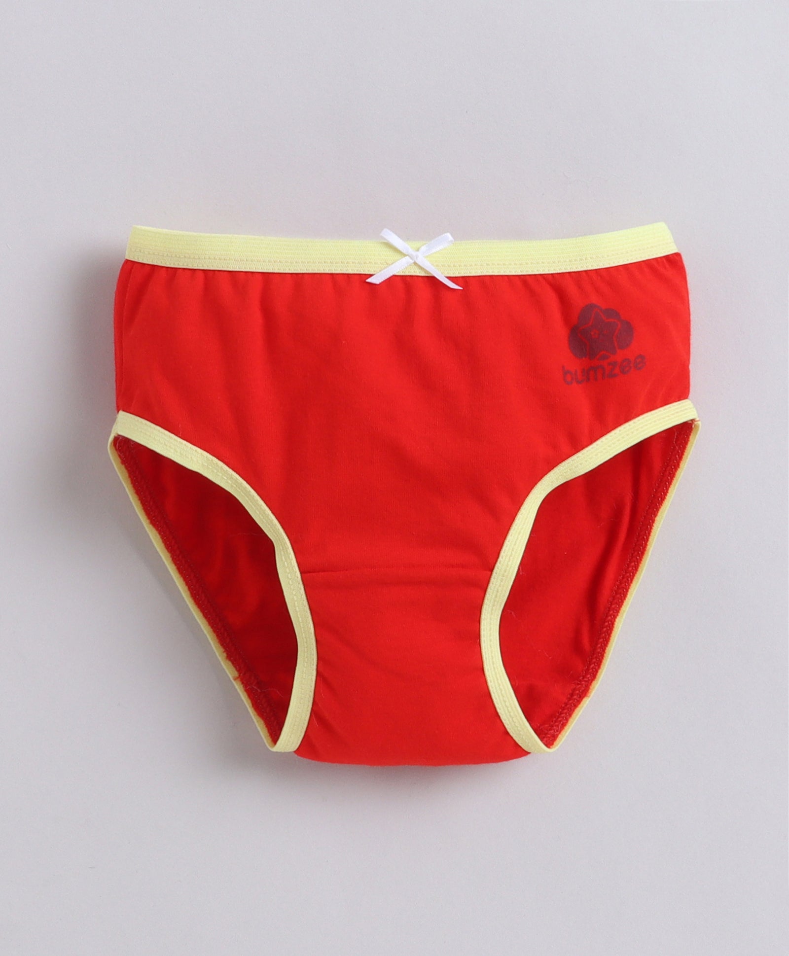 Red & Yellow Girls Compact Cotton Panties Pack of 3