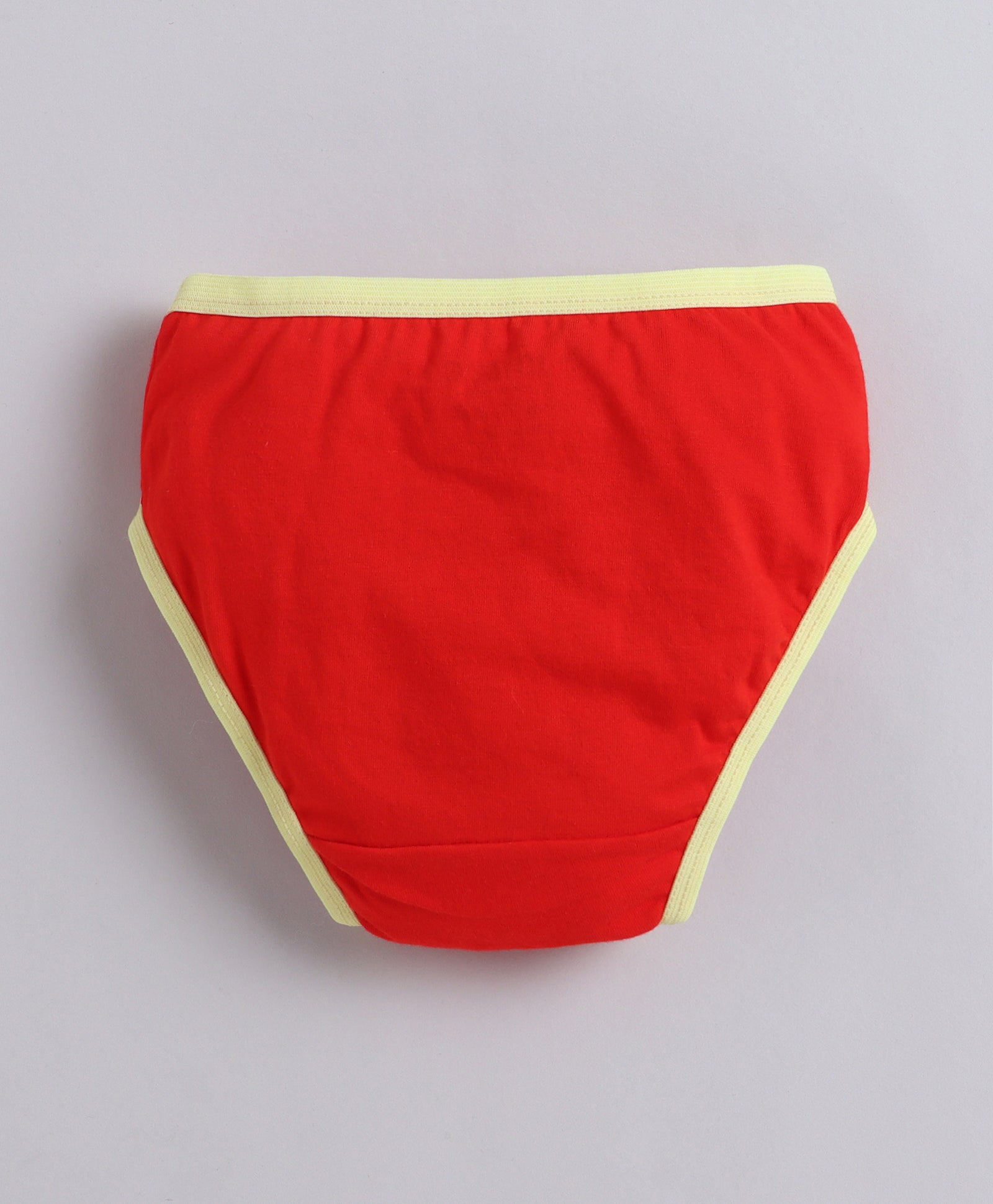 Red & Yellow Girls Compact Cotton Panties Pack of 3