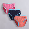 Pink & Navy Girls Compact Cotton Panties Pack of 3