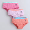 Pink & Lilac Girls Compact Cotton Hipster Pack of 3