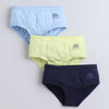 Yellow & Sky Blue Girls Compact Cotton Hipster Pack of 3