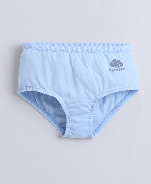 Girls 100% Compact Cotton Solid Hipster Pack of 3 - Yellow & Sky Blue