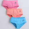Blue & Pink Girls Compact Cotton Hipster Pack of 3