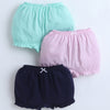 Navy & Mint Green Girls Compact Cotton Bloomers Pack of 3
