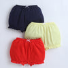 Red & Navy Girls Compact Cotton Bloomers Pack of 3