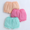Orange & Pink Girls Compact Cotton Bloomers Pack of 3