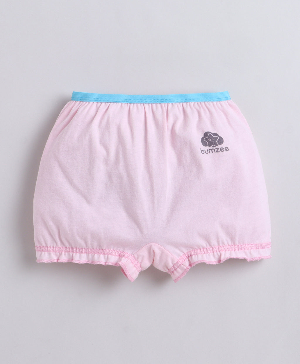 Bumzee Blue & Pink Bloomers, Pack of 3, Compact Cotton
