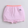 Sky Blue & Peach Girls Compact Cotton Bloomers Pack of 3