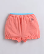 Bumzee Sky Blue & Peach Bloomers, Pack of 3, Compact Cotton