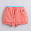 Sky Blue & Peach Girls Compact Cotton Bloomers Pack of 3