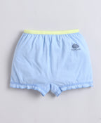 Bumzee Sky Blue & Peach Bloomers, Pack of 3, Compact Cotton